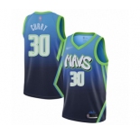 Men's Dallas Mavericks #30 Seth Curry Swingman Blue Basketball Jersey - 2019-20 City Edition