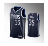 Men's Dallas Mavericks #35 Christian Wood Navy Statement Edition Stitched Basketball Jersey