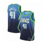 Men's Dallas Mavericks #41 Dirk Nowitzki Authentic Blue Basketball Jersey - 2019-20 City Edition