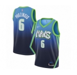 Men's Dallas Mavericks #6 Kristaps Porzingis Authentic Blue Basketball Jersey - 2019-20 City Edition
