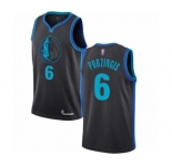 Men's Dallas Mavericks #6 Kristaps Porzingis Swingman Charcoal Basketball Jersey - City Edition