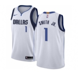 Men's Nike Dallas Mavericks #1 Dennis Smith Jr. Authentic White NBA Jersey - Association Edition