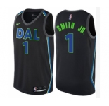 Men's Nike Dallas Mavericks #1 Dennis Smith Jr. Swingman Black NBA Jersey - City Edition