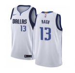 Men's Nike Dallas Mavericks #13 Steve Nash Swingman White NBA Jersey - Association Edition