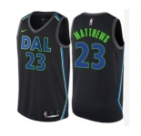 Men's Nike Dallas Mavericks #23 Wesley Matthews Swingman Black NBA Jersey - City Edition