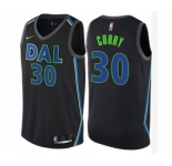 Men's Nike Dallas Mavericks #30 Seth Curry Swingman Black NBA Jersey - City Edition