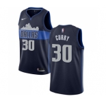 Men's Nike Dallas Mavericks #30 Seth Curry Swingman Navy Blue NBA Jersey Statement Edition