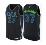 Men's Nike Dallas Mavericks #37 Kostas Antetokounmpo Swingman Black NBA Jersey - City Edition
