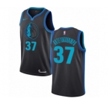 Men's Nike Dallas Mavericks #37 Kostas Antetokounmpo Swingman Charcoal NBA Jersey - City Edition