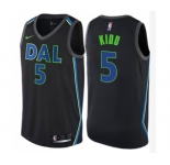 Men's Nike Dallas Mavericks #5 Jason Kidd Swingman Black NBA Jersey - City Edition