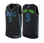 Men's Nike Dallas Mavericks #5 Jose Juan Barea Swingman Black NBA Jersey - City Edition