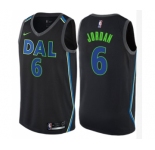 Men's Nike Dallas Mavericks #6 DeAndre Jordan Swingman Black NBA Jersey - City Edition