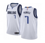 Men's Nike Dallas Mavericks #7 Dwight Powell Authentic White NBA Jersey - Association Edition