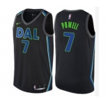 Men's Nike Dallas Mavericks #7 Dwight Powell Swingman Black NBA Jersey - City Edition