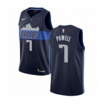 Men's Nike Dallas Mavericks #7 Dwight Powell Swingman Navy Blue NBA Jersey Statement Edition