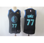 Nba Mavericks #77 Luka Doncic Black City Edition Nike Swingman Jersey