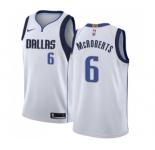 en's Nike Dallas Mavericks #6 Josh McRoberts Authentic White NBA Jersey - Association Edition