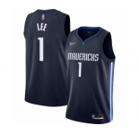 Women's Dallas Mavericks #1 Courtney Lee Swingman Navy Finished Basketball Jersey - Statement Edition