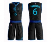 Women's Dallas Mavericks #6 Kristaps Porzingis Swingman Black Basketball Suit Jersey - City Edition