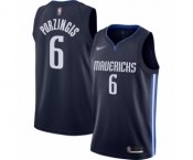 Women's Dallas Mavericks #6 Kristaps Porzingis Swingman Navy Finished Basketball Jersey - Statement Edition