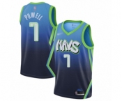 Women's Dallas Mavericks #7 Dwight Powell Swingman Blue Basketball Jersey - 2019-20 City Edition