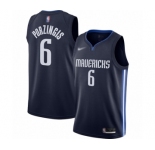 Youth Dallas Mavericks #6 Kristaps Porzingis Swingman Navy Finished Basketball Jersey - Statement Edition