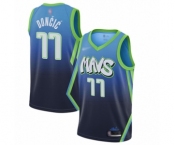 Youth Dallas Mavericks #77 Luka Doncic Swingman Blue Basketball Jersey - 2019-20 City Edition
