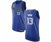 Youth Nike Dallas Mavericks #13 Steve Nash Authentic Royal Blue Road NBA Jersey - Icon Edition