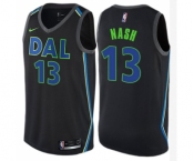 Youth Nike Dallas Mavericks #13 Steve Nash Swingman Black NBA Jersey - City Edition