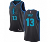 Youth Nike Dallas Mavericks #13 Steve Nash Swingman Charcoal NBA Jersey - City Edition