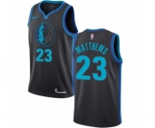 Youth Nike Dallas Mavericks #23 Wesley Matthews Swingman Charcoal NBA Jersey - City Edition