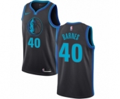 Youth Nike Dallas Mavericks #40 Harrison Barnes Swingman Charcoal NBA Jersey - City Edition