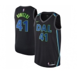 Youth Nike Dallas Mavericks #41 Dirk Nowitzki Swingman Black NBA Jersey - City Edition