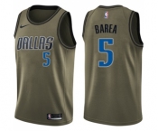 Youth Nike Dallas Mavericks #5 Jose Juan Barea Swingman Green Salute to Service NBA Jersey