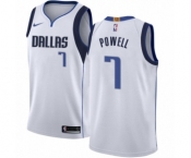 Youth Nike Dallas Mavericks #7 Dwight Powell Swingman White NBA Jersey - Association Edition