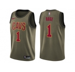 Men Nike Cleveland Cavaliers #1 Derrick Rose Green Salute to Service NBA Swingman Jersey