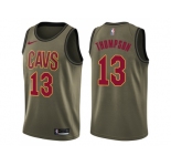 Men Nike Cleveland Cavaliers #13 Tristan Thompson Green Salute to Service NBA Swingman Jersey