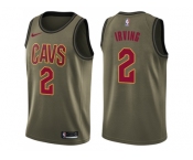 Men Nike Cleveland Cavaliers #2 Kyrie Irving Green Salute to Service NBA Swingman Jersey
