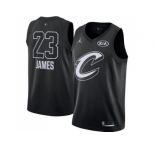 Men Nike Cleveland Cavaliers #23 LeBron James Black NBA Jordan Swingman 2018 All-Star Game Jersey