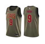 Men Nike Cleveland Cavaliers #9 Dwyane Wade Green Salute to Service NBA Swingman Jersey