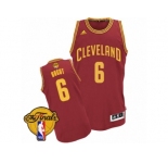 Men's Adidas Cleveland Cavaliers #6 Andrew Bogut Swingman Wine Red Road 2017 The Finals Patch NBA Jersey