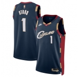 Men's Cleveland Cavaliers #1 Max Strus Navy 2025 Classic Edition Stitched Jersey