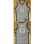 Men's Cleveland Cavaliers #23 LeBron James Gray City Edition Stitched Basketball Jersey