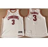 Men's Cleveland Cavaliers #3 Thomas White Stitched NBA Jersey