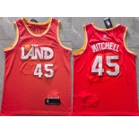 Men's Cleveland Cavaliers #45 Donovan Mitchell Orange 2025-26 CityEdition Stitched Jersey