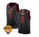 Men's Nike Cleveland Cavaliers #0 Kevin Love Authentic Black 2018 NBA Finals Bound NBA Jersey Statement Edition