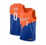 Men's Nike Cleveland Cavaliers #0 Kevin Love Swingman Blue NBA Jersey - City Edition