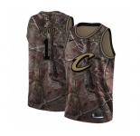 Men's Nike Cleveland Cavaliers #1 Rodney Hood Swingman Camo Realtree Collection NBA Jersey
