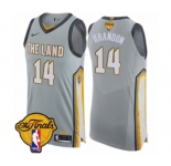 Men's Nike Cleveland Cavaliers #14 Terrell Brandon Authentic Gray 2018 NBA Finals Bound NBA Jersey - City Edition