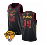 Men's Nike Cleveland Cavaliers #14 Terrell Brandon Swingman Black 2018 NBA Finals Bound NBA Jersey Statement Edition